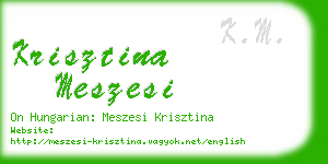 krisztina meszesi business card